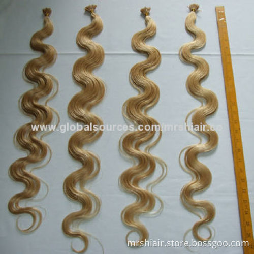 22-inch Bobby Wave Indian Pre-bonded Hair Extensions